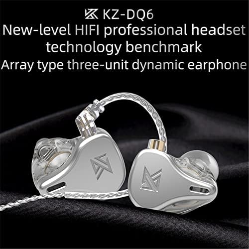 KZ DQ6 Kulak Kulaklık ile 3DD Dinamik Sürücüler,IEM HıFı Derin bas Ses Kulakiçi Kulaklıklar Kulaklıklar ile Yükseltilmiş