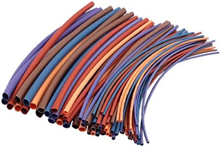 X-DREE beş renk ısı Shrink hortum kablo Sarma kablo kılıfı setleri 6 Boyutları 80 adet (La manica del cavo ' ınvolucro