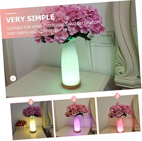 OSALADI 1 Takım vazo masa lambası LED masa lambası masaüstü dekor ışıklı süslemeleri ev için Sevgililer Günü lambası
