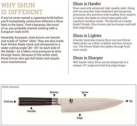 Shun Çatal Bıçak Takımı Klasik 2 Parçalı Oyma Seti, 9” ve Çatal Bıçak Takımı Klasik Nakiri Bıçağı 6.5, Sebzeler için