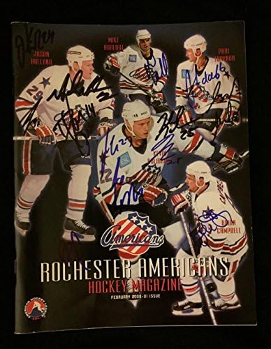 2000/01 Rochester Amerikalılar Takımı İmzalı Program Milan Bartovic-İmzalı NHL Dergileri