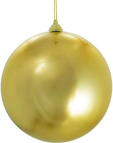 Parlak Altın Top Süsler-Asılı Noel Ağacı Süsleri-Kırılmaz Plastik Toplar-Kapalı Açık Ticari Kalite (Altın, 240MM)