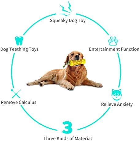 Agresif Çiğneyiciler için Ocanoıy Köpek Çiğneme Oyuncakları, Sert Köpek Oyuncakları, Büyük Orta Köpekler için Gıcırtılı
