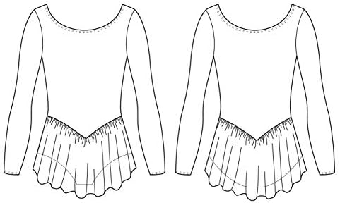 Bloch Kızın L / S Tek parça streç giysi Şifon Elbise