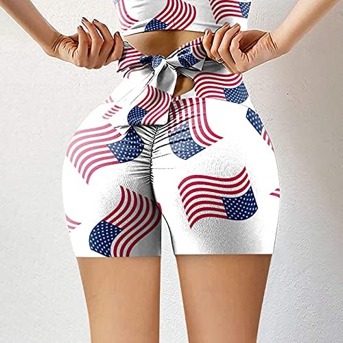 Kadın Tayt Pantolon Bayrağı Yoga Spor Amerikan Egzersiz Atletik Şort Rahat Fahsion Kokteyl Elbiseleri