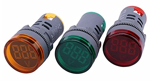 NIBYQ LED ekran dijital Mini voltmetre AC 80 - 500V gerilim metre ölçü testi Volt monitör ışık paneli ( renk : sarı