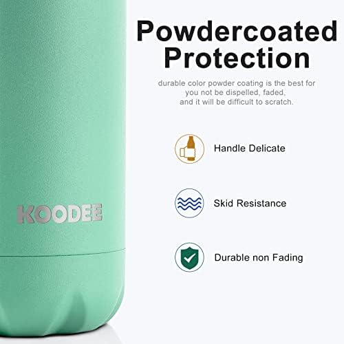 koodee Su Şişesi-17 oz Paslanmaz Çelik Çift Duvar Vakum Yalıtımlı Spor Metal Su Şişesi BPA Ücretsiz, sızdırmaz