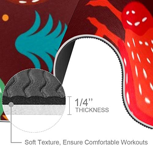 Siebzeh Kivi Kuş Kırmızı Hayvan Premium Kalın Yoga Mat Çevre Dostu Kauçuk Sağlık ve Fitness Kaymaz Mat Her Türlü