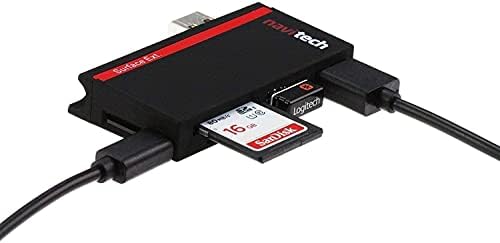 Navitech 2 in 1 Dizüstü/Tablet USB 3.0/2.0 HUB Adaptörü/mikro USB Girişi ile SD/Mikro SD kart okuyucu ile Uyumlu