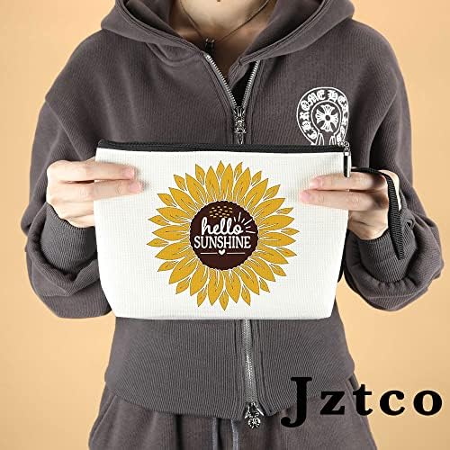 Jztco İlham Ayçiçeği Hediyeler Kadınlar için Sunshine Hediyeler Estetik Makyaj Çantası Doğum Günü Hediyeleri Kadınlar