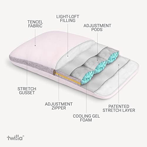 Twilla Pod-Yastık | Tüm Vücut Tipleri için Tamamen Ayarlanabilir | Sırt, Yan ve Mide Uykusu için İdeal / Patentli