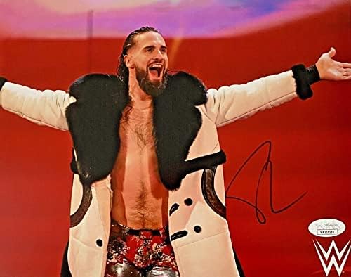 WWE Özel Seth Rollins İmzalı İmzalı 8x10 Fotoğraf JSA Kimlik Doğrulaması 4-İmzalı Güreş Fotoğrafları