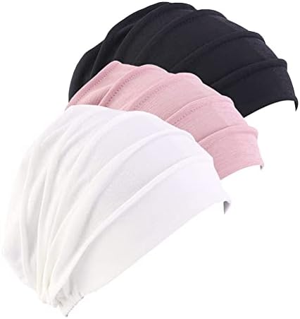 Kemo Şapkalar Kadınlar için Hımbıl bere şapkalar Yumuşak Pamuklu Kanser Şapkalar Uyku Kap Saç Baş Kaplamaları