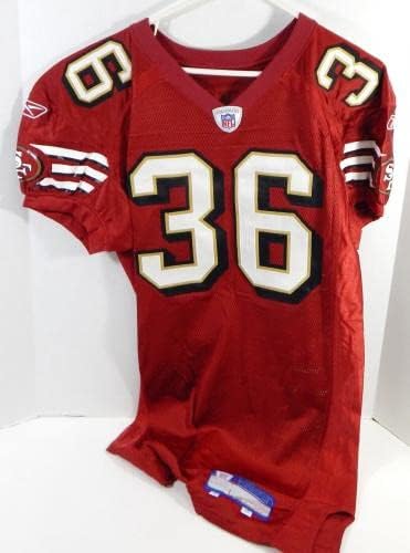 2003 San Francisco 49ers Jason Webster 36 Oyunu Yayınlandı Kırmızı Forma 42 DP28539 - İmzasız NFL Oyunu Kullanılmış