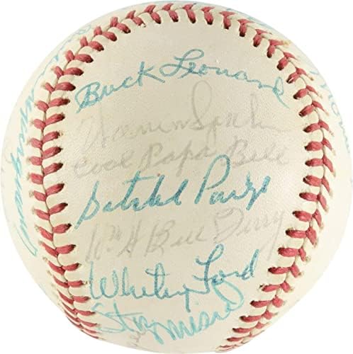 Mickey Mantle Satchel Paige 1974 Onur Listesi İndüksiyon İmzalı Beyzbol PSA DNA İmzalı Beyzbol Topları