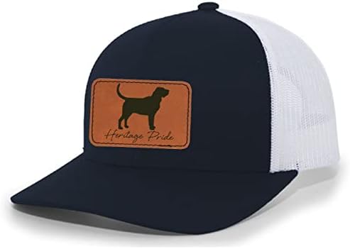 Miras Gurur Köpek Koleksiyonu Bloodhound Av Köpeği Erkek Kazınmış Deri Yama Örgü Geri şoför şapkası
