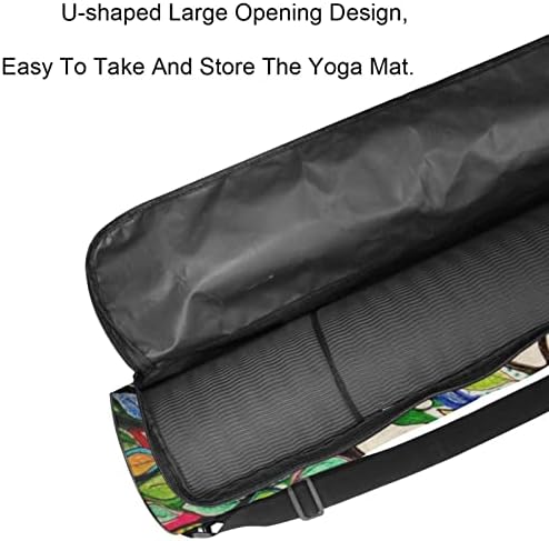 Modern Sanat Soyut Resim Renkli Hayat Ağacı Yoga Mat Taşıma Çantası Omuz Askısı ile Yoga Mat Çantası spor çanta Plaj