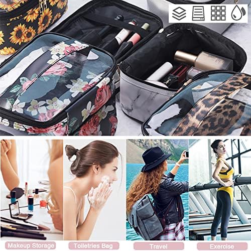 FITINI Makyaj Çantaları Çift katmanlı Seyahat Depolama Kozmetik Kılıfları makyaj Organizatör makyaj çantaları Suya