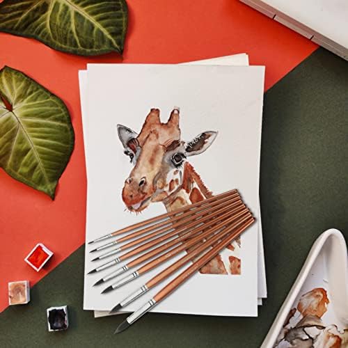 Toffıcu 8 Adet boya fırçası Seti Profesyonel Sanat Resim Fırçası Sanatçı Boya Fırçaları Taşınabilir Suluboya Resim