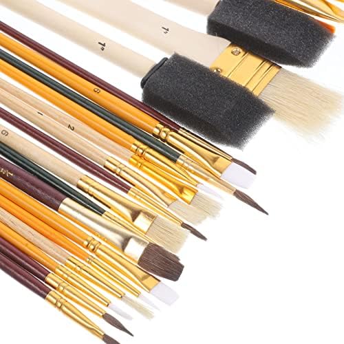 Cııeeo Fırça Sanatçı boya fırçaları Taşınabilir profesyonel yağlı boya fırçaları Suluboya Doğal Kıl Boya seti