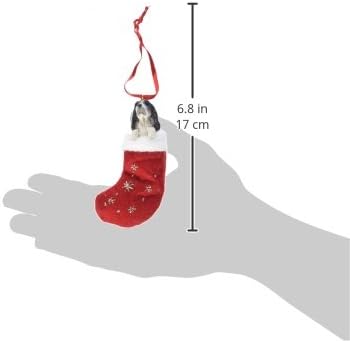 Springer Spaniel Noel Çorap Süsleme Noel Baba'nın Küçük Arkadaşları El Boyalı ve Dikişli Detay