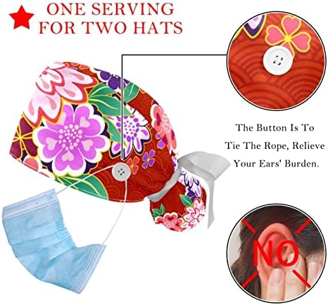 2 Paket Çalışma Kapaklar Kadınlar için Ter Bandı ile, hint Mandala Koyu Arka Plan At Kuyruğu Kese Fırçalayın Şapka