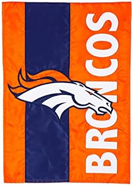 Takım Sporları Amerika NFL Denver Broncos İşlemeli Logo Aplike Bahçe Bayrağı, 12. 5x18 inç Kapalı Açık Çift Taraflı