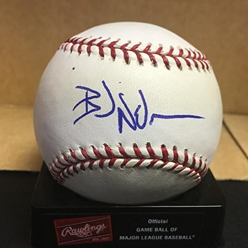 Brad Nelson Milwaukee Brewers M. l. coa İmzalı Beyzbol Topları ile İmzalı Beyzbol