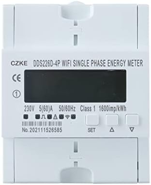 OUTVI Tek Fazlı 220 V 50 / 60Hz 65A Din Ray WıFı Akıllı Enerji Metre Zamanlayıcı Monitör kWh Metre Wattmetre (renk: