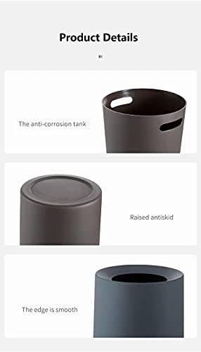 Çöp konteyneri çöp kutusu Yaratıcı çöp tenekesi Kapaksız Basit Çift Katmanlı Ev Atık Kağıt Sepeti / Turuncu